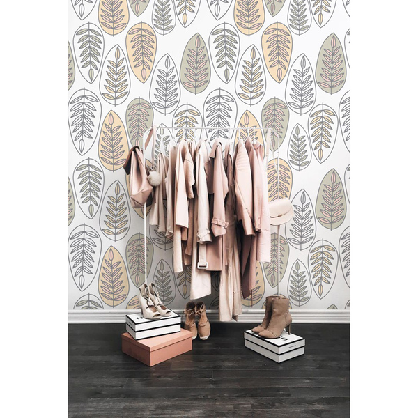 Fotobehang Subtiele bladeren