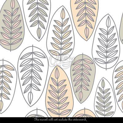 Fotobehang Subtiele bladeren