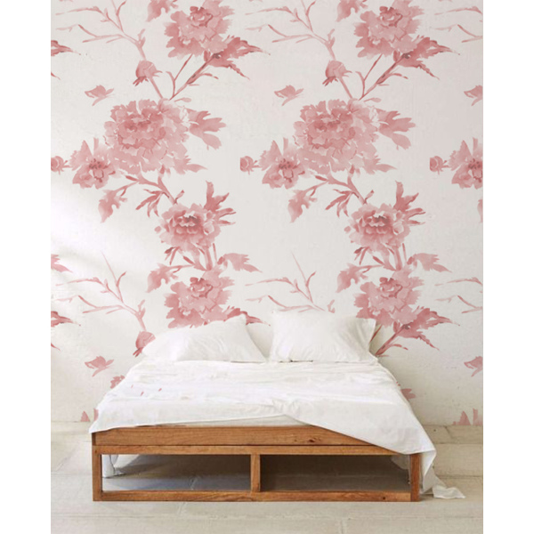 Fotobehang Pastelkleurige delicatesse van bloemen