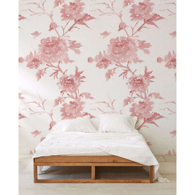 Fotobehang Pastelkleurige delicatesse van bloemen