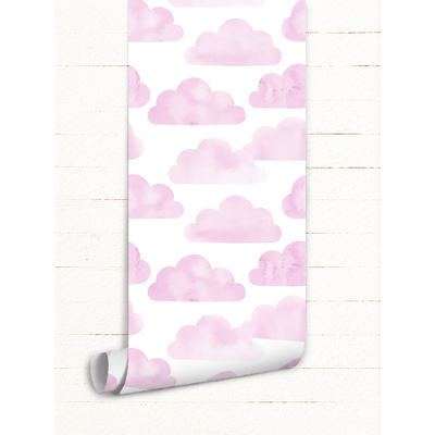 Fotobehang Wolken uit het roze land