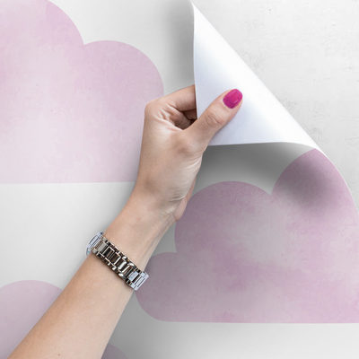 Fotobehang Wolken uit het roze land