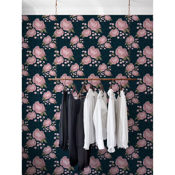 Fotobehang Humeurig roze