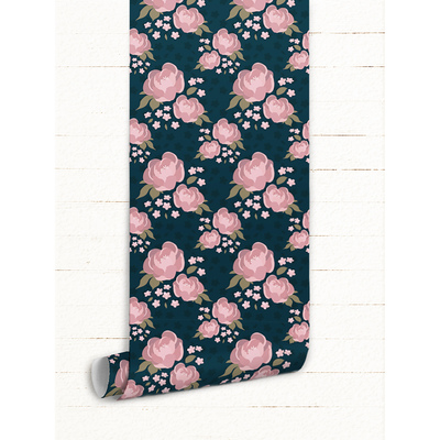 Fotobehang Humeurig roze