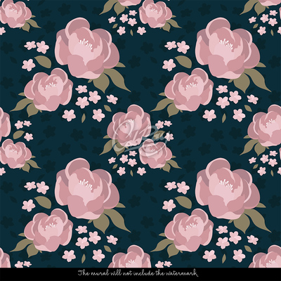 Fotobehang Humeurig roze