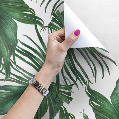 Fotobehang Luchtige palmbladeren