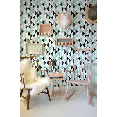 Fotobehang Vierkante driehoek