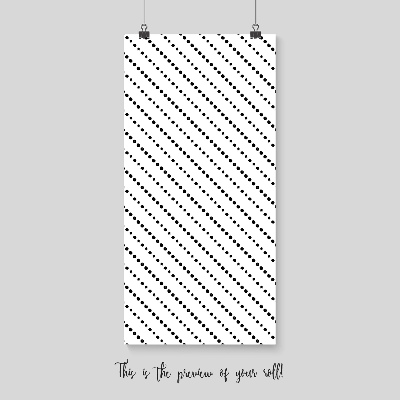 Fotobehang Zwarte diagonale stippen