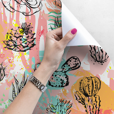 Fotobehang De kleurrijke wereld van cactussen