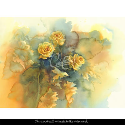 Fotobehang Zonnige rozen