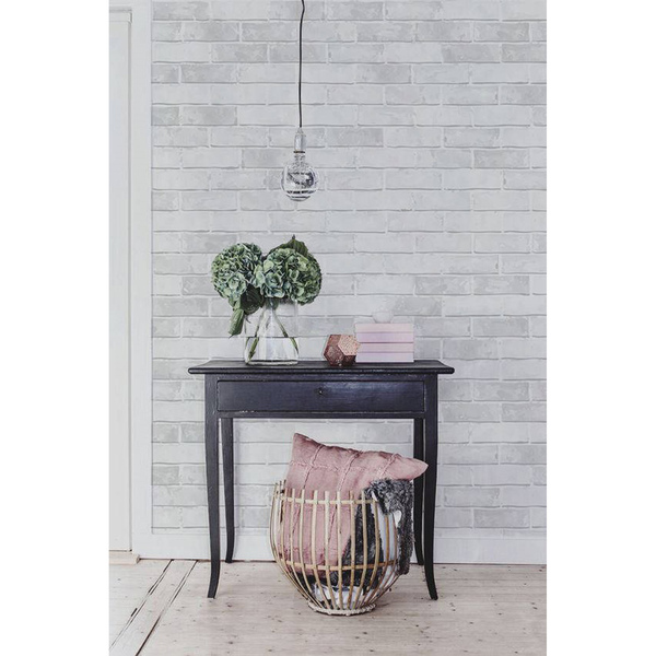 Fotobehang Baksteen in een tint wit