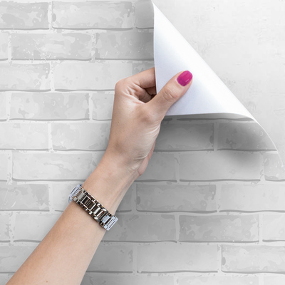 Fotobehang Baksteen in een tint wit