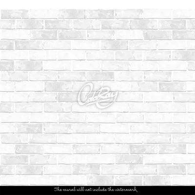 Fotobehang Baksteen in een tint wit