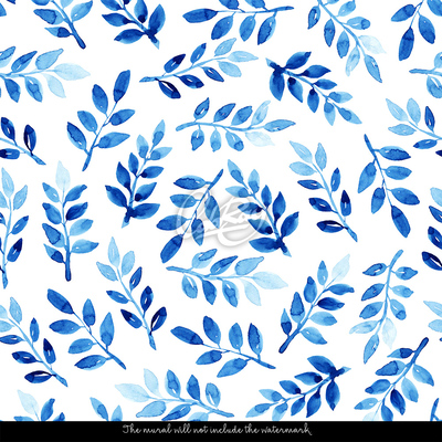 Fotobehang Bladeren als inkt