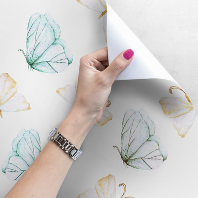 Fotobehang Vliegende kleurrijke vlinders