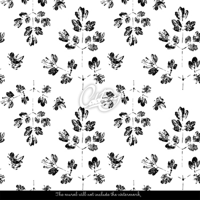 Fotobehang Weerspiegelde bladeren