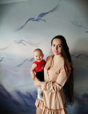 Fotobehang Fabędzia's vlucht bij het ochtendlicht