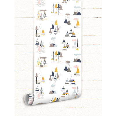 Fotobehang Geschilderde bomen