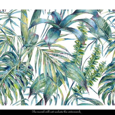 Fotobehang Fantastische paradijsbladeren