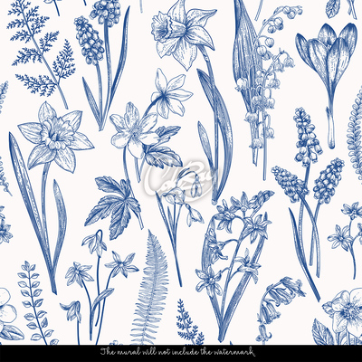 Fotobehang Bloemen geschilderd door de zon