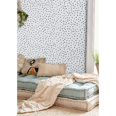 Fotobehang Verspreide zwarte stippen