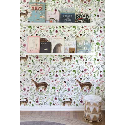 Fotobehang Herten in de weide