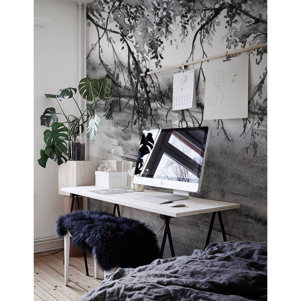 Fotobehang Monochrome boom