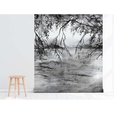 Fotobehang Monochrome boom