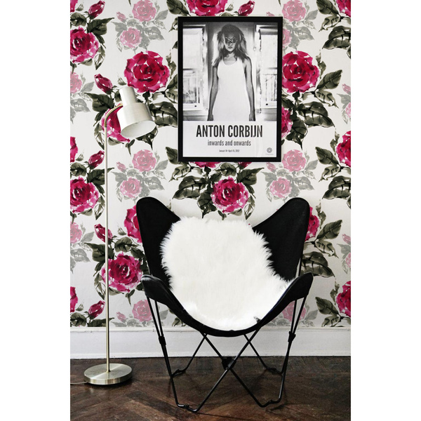 Fotobehang Inkt geschilderde rozen