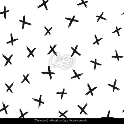 Fotobehang Handgeschilderde kruizen