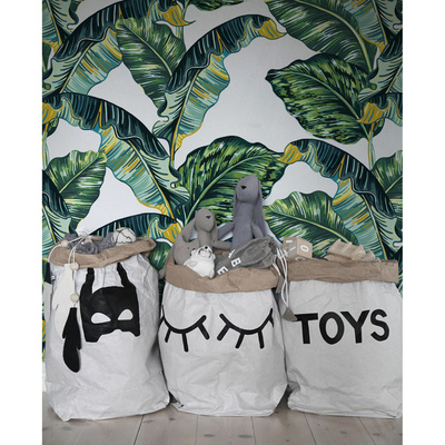 Fotobehang Aquarel bananenbladeren