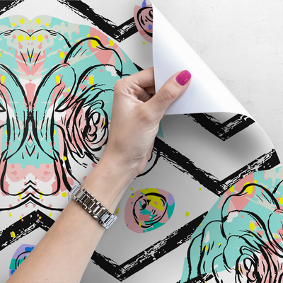 Fotobehang Plastic Geometrie Graffiti