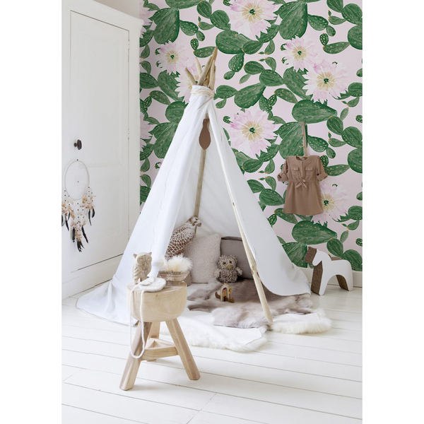 Fotobehang In het land van groene cactussen