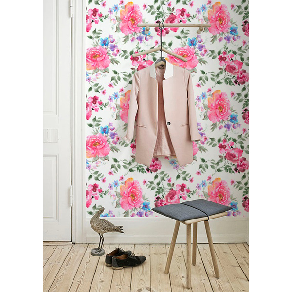 Fotobehang Zoete tuin vol rozen