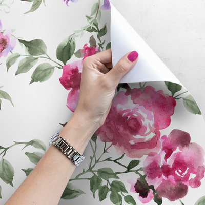 Fotobehang Zoete tuin vol rozen