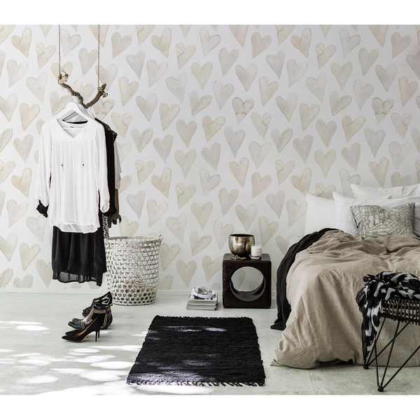 Fotobehang Subtiele meisjesachtige harten