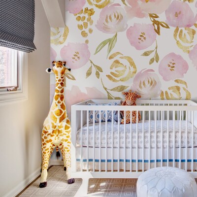 Fotobehang Charmante gouden rozen