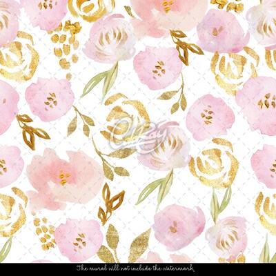 Fotobehang Charmante gouden rozen