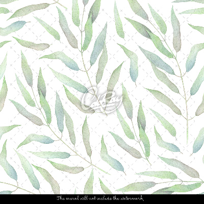 Fotobehang Subtiele pastelbladeren