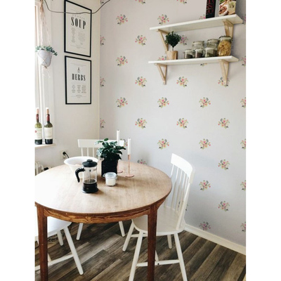 Fotobehang Huis vol bloemen