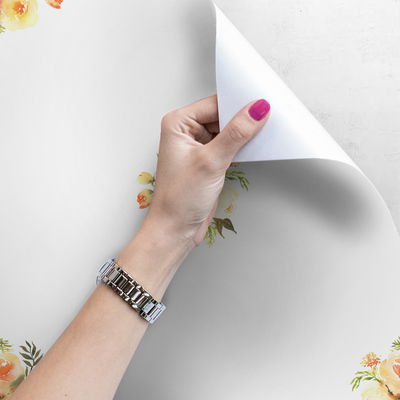 Fotobehang Huis vol bloemen