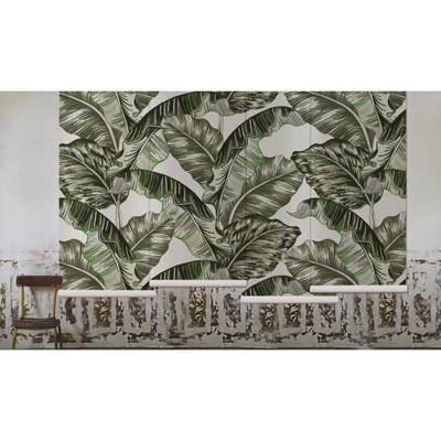 Fotobehang Rusten onder een bananenboom