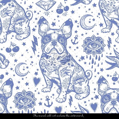 Fotobehang Pin-up stijl tatoeages