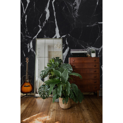 Fotobehang De elegantie van zwart marmer