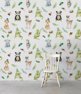 Fotobehang schattige Indiase dieren