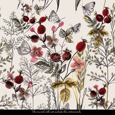 Fotobehang De rozen zijn nog niet gebloeid