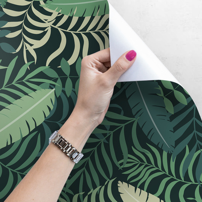 Fotobehang Vallende palmbladeren