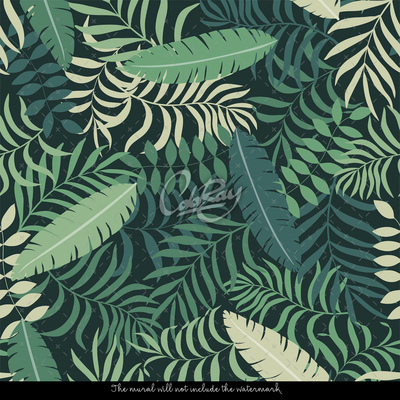 Fotobehang Vallende palmbladeren