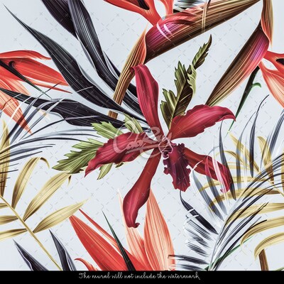 Fotobehang Bloemen in de struik