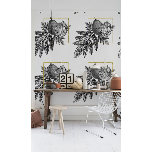 Fotobehang Zwarte tropische vruchten